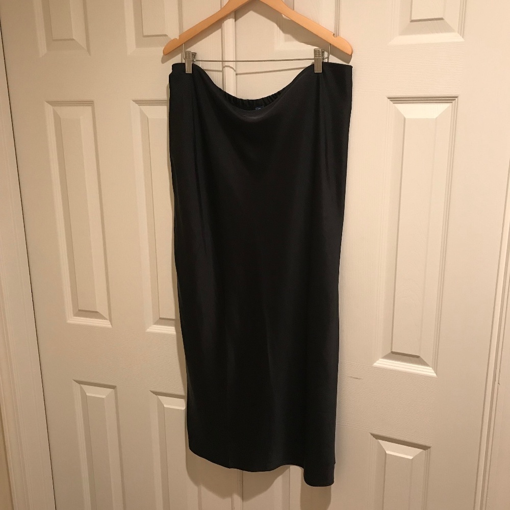 Black satiny skirt